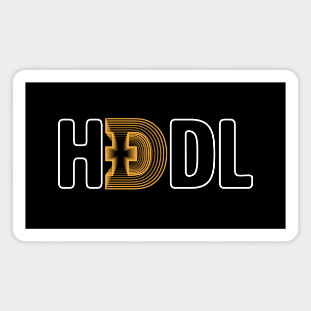 Hodl Dogecoin gold modern typography art gift Magnet by star trek fanart and more